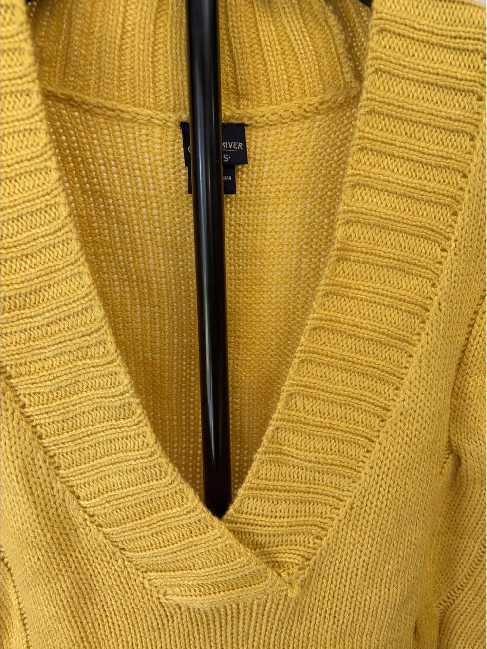 Canyon River Blues women's sleeveless V-neck sweater, yellow, size XL